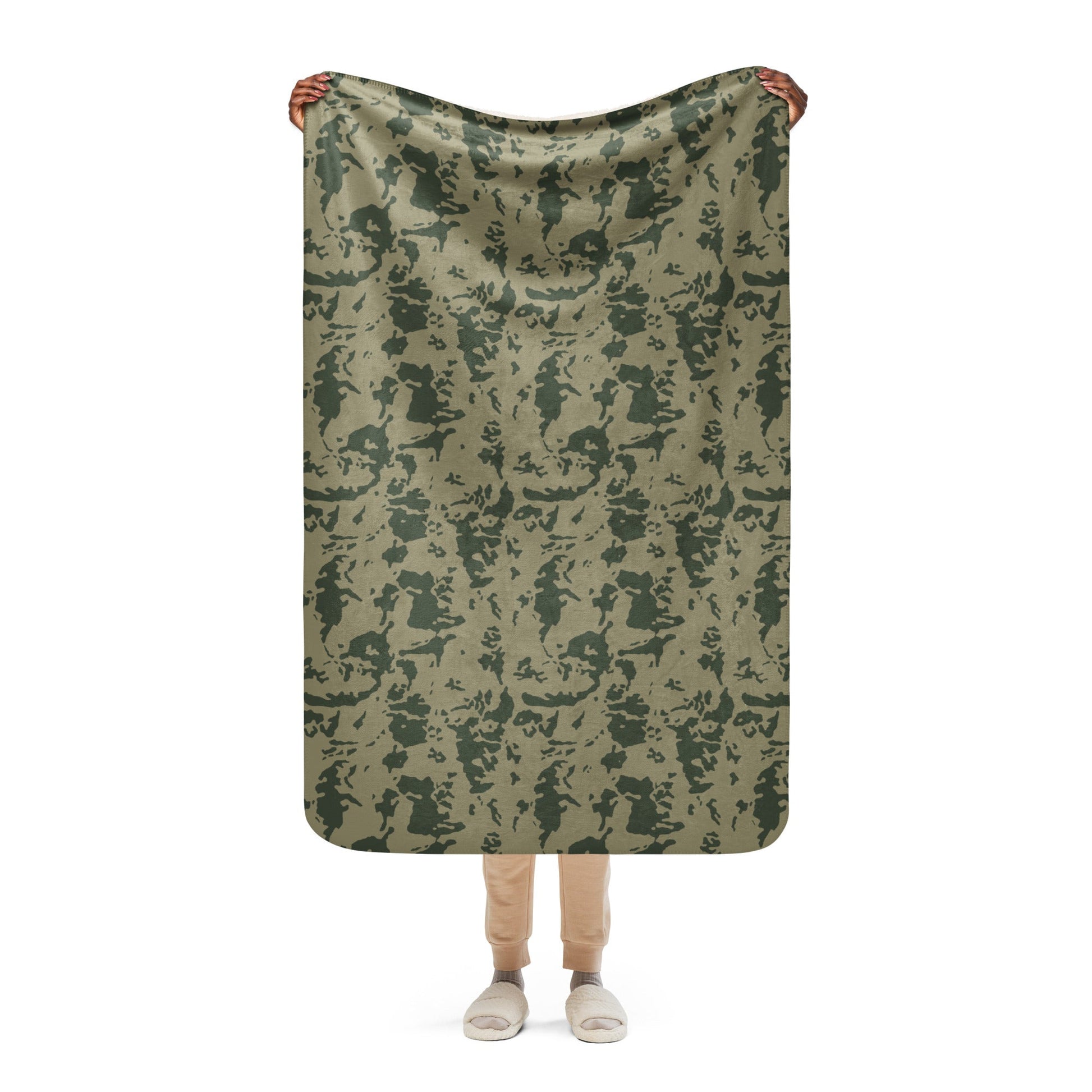 Russian Bicolor Woodland CAMO Sherpa blanket - 37″×57″ - Blanket