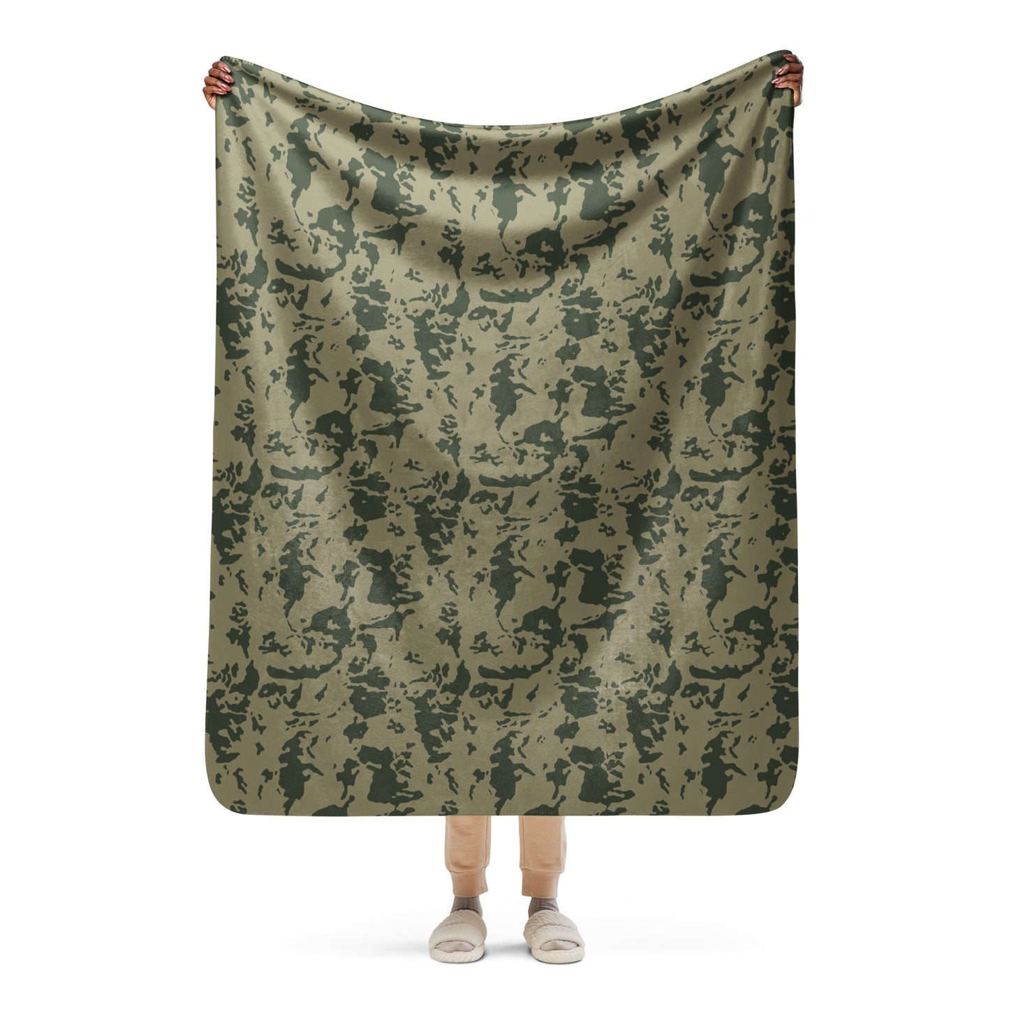 Russian Bicolor Woodland CAMO Sherpa blanket - 50″×60″ - Blanket