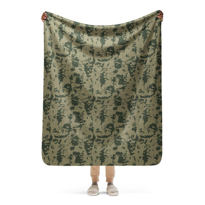 Russian Bicolor Woodland CAMO Sherpa blanket - 50″×60″ - Blanket