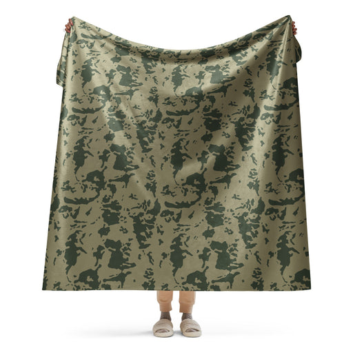 Bicolor Woodland Russian CAMO Sherpa Blanket - 60″×80″