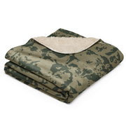 Bicolor Woodland Russian CAMO Sherpa Blanket