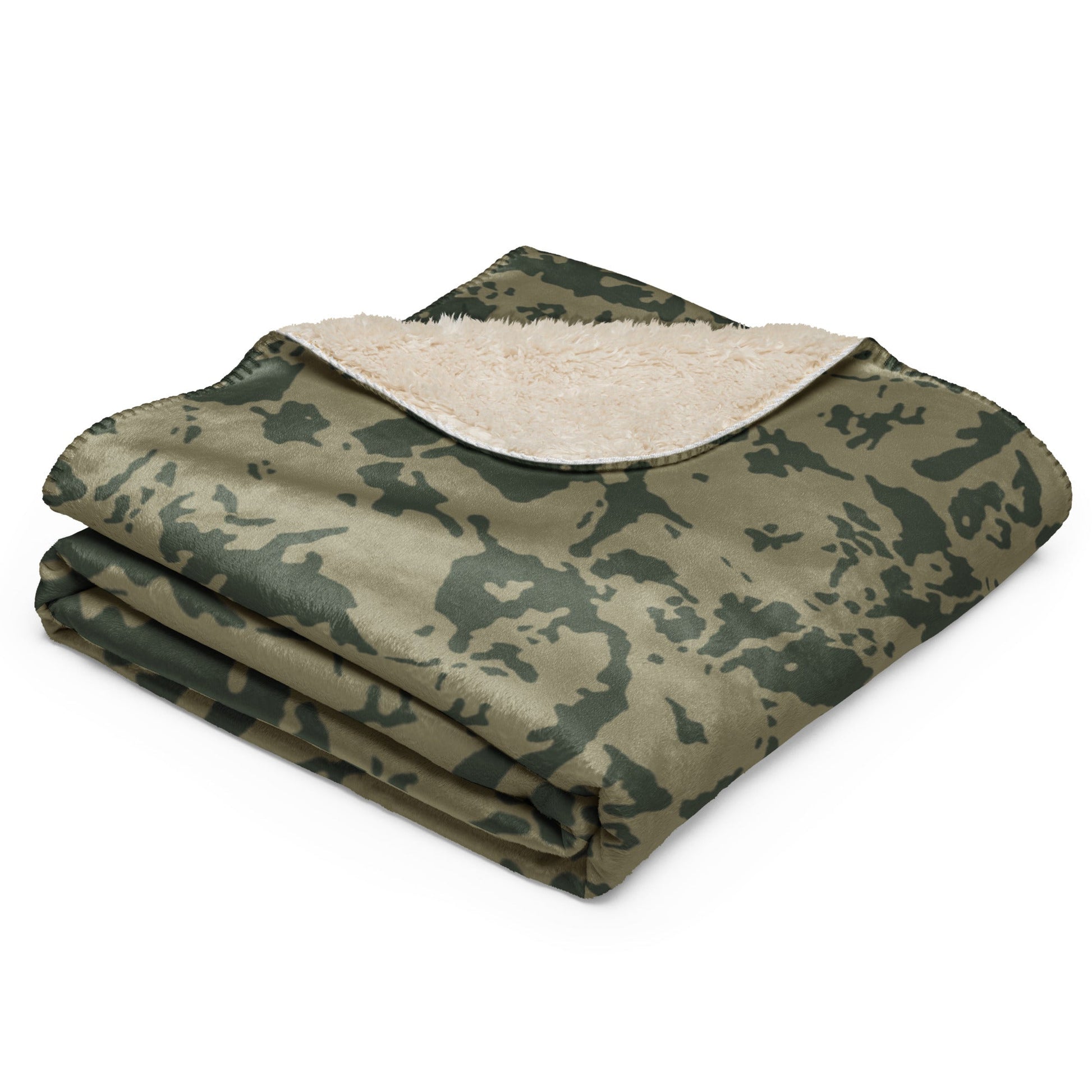 Russian Bicolor Woodland CAMO Sherpa blanket - Blanket