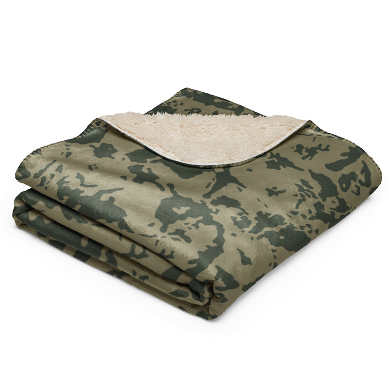Bicolor Woodland Russian CAMO Sherpa Blanket