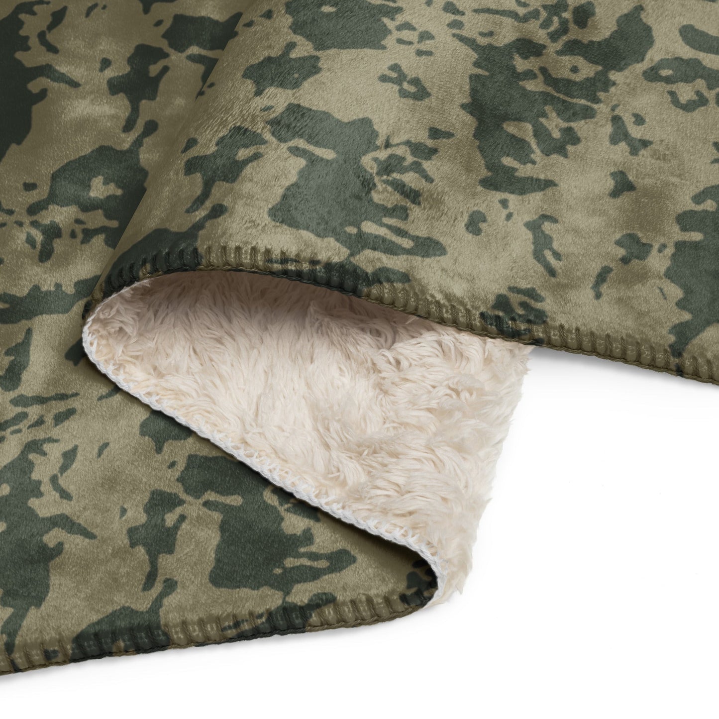 Russian Bicolor Woodland CAMO Sherpa blanket - Blanket