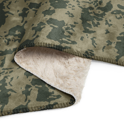 Russian Bicolor Woodland CAMO Sherpa blanket - Blanket