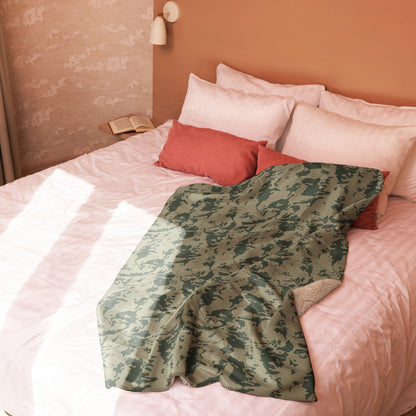 Russian Bicolor Woodland CAMO Sherpa blanket - Blanket