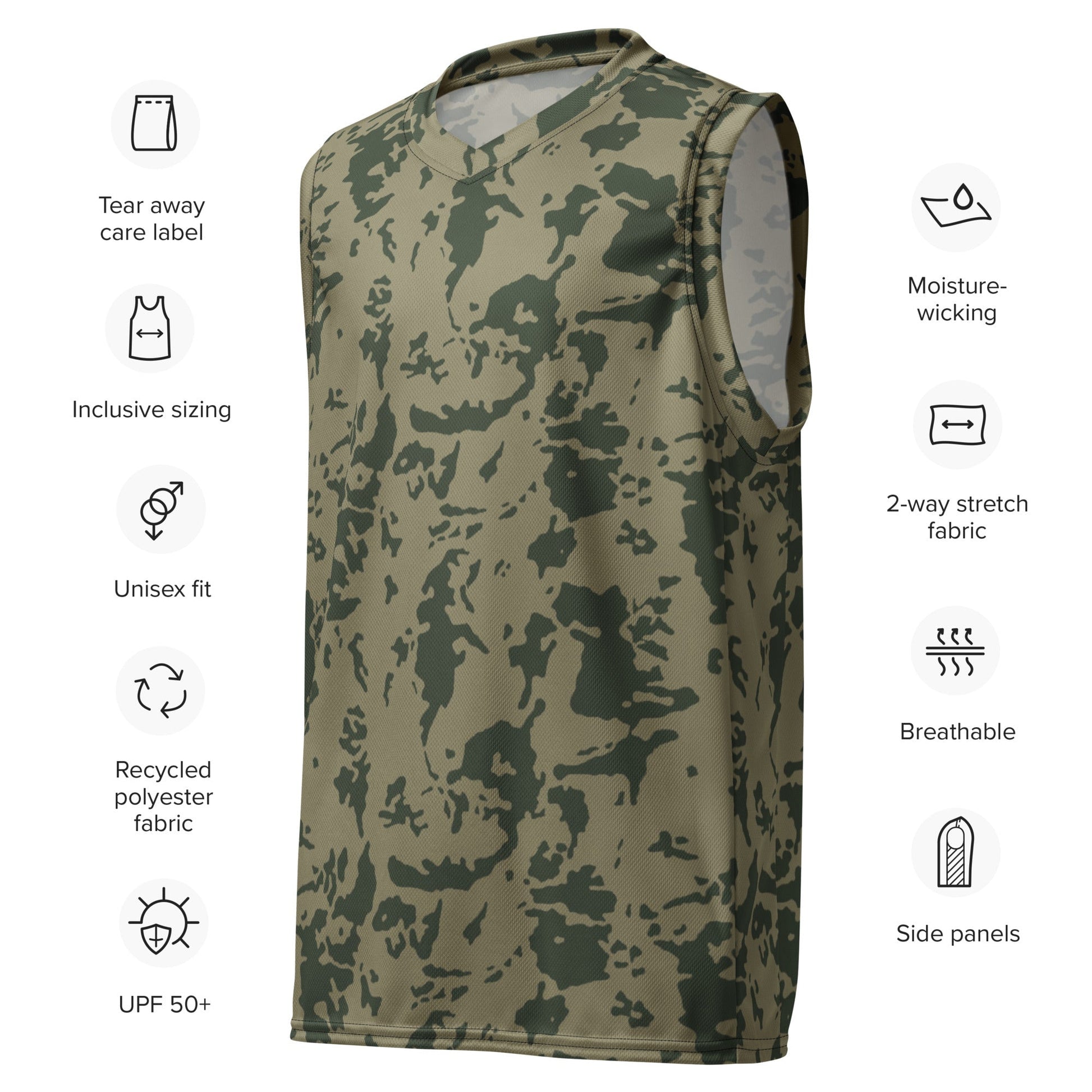 Russian Bicolor Woodland CAMO unisex basketball jersey - Basketball Jerseys