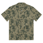 Bicolor Woodland Russian CAMO Unisex Short-Sleeve Button Shirt - 2XS - Button-Up