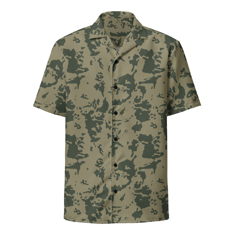 Bicolor Woodland Russian CAMO Unisex Short-Sleeve Button Shirt - Button-Up