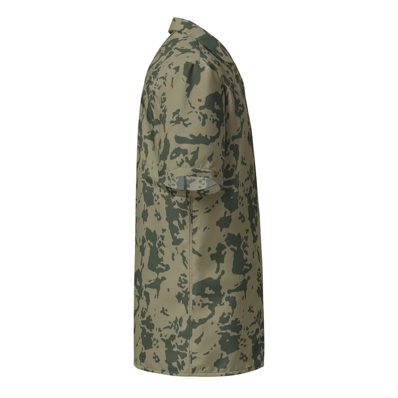 Bicolor Woodland Russian CAMO Unisex Short-Sleeve Button Shirt - Button-Up