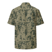 Bicolor Woodland Russian CAMO Unisex Short-Sleeve Button Shirt - Button-Up