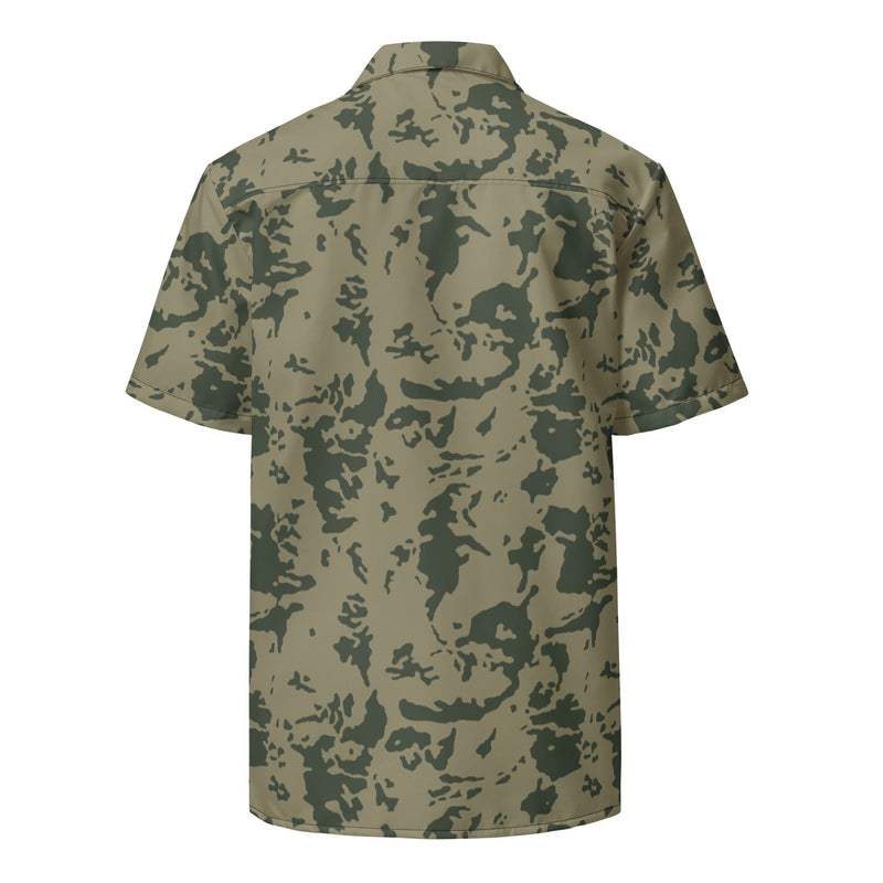 Bicolor Woodland Russian CAMO Unisex Short-Sleeve Button Shirt - Button-Up