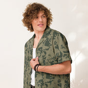 Bicolor Woodland Russian CAMO Unisex Short-Sleeve Button Shirt - Button-Up