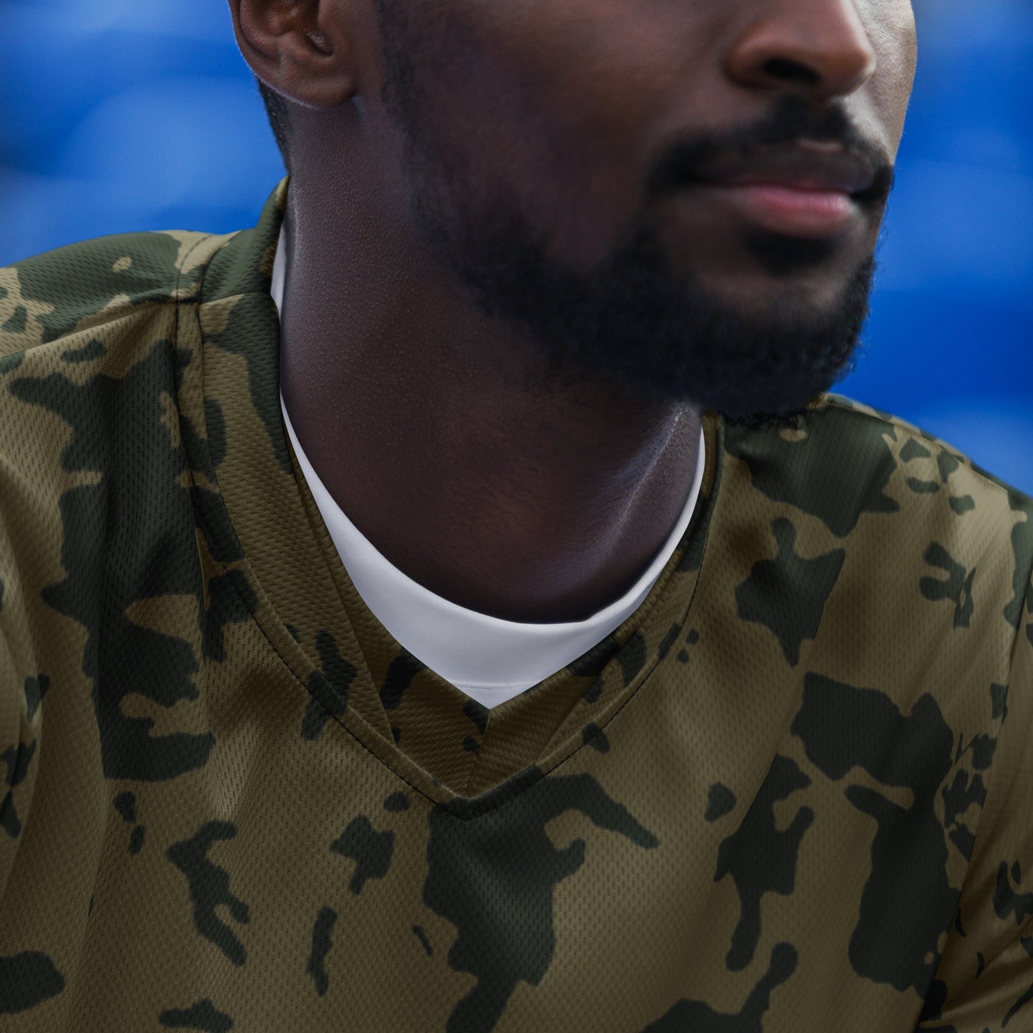 Russian Bicolor Woodland CAMO unisex sports jersey - Sports Jerseys