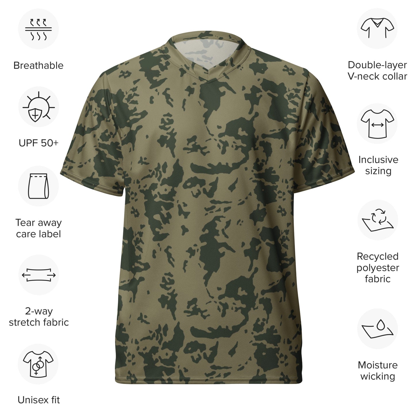 Russian Bicolor Woodland CAMO unisex sports jersey - Sports Jerseys