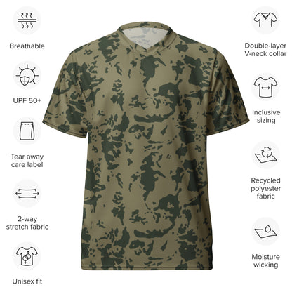 Russian Bicolor Woodland CAMO unisex sports jersey - Sports Jerseys