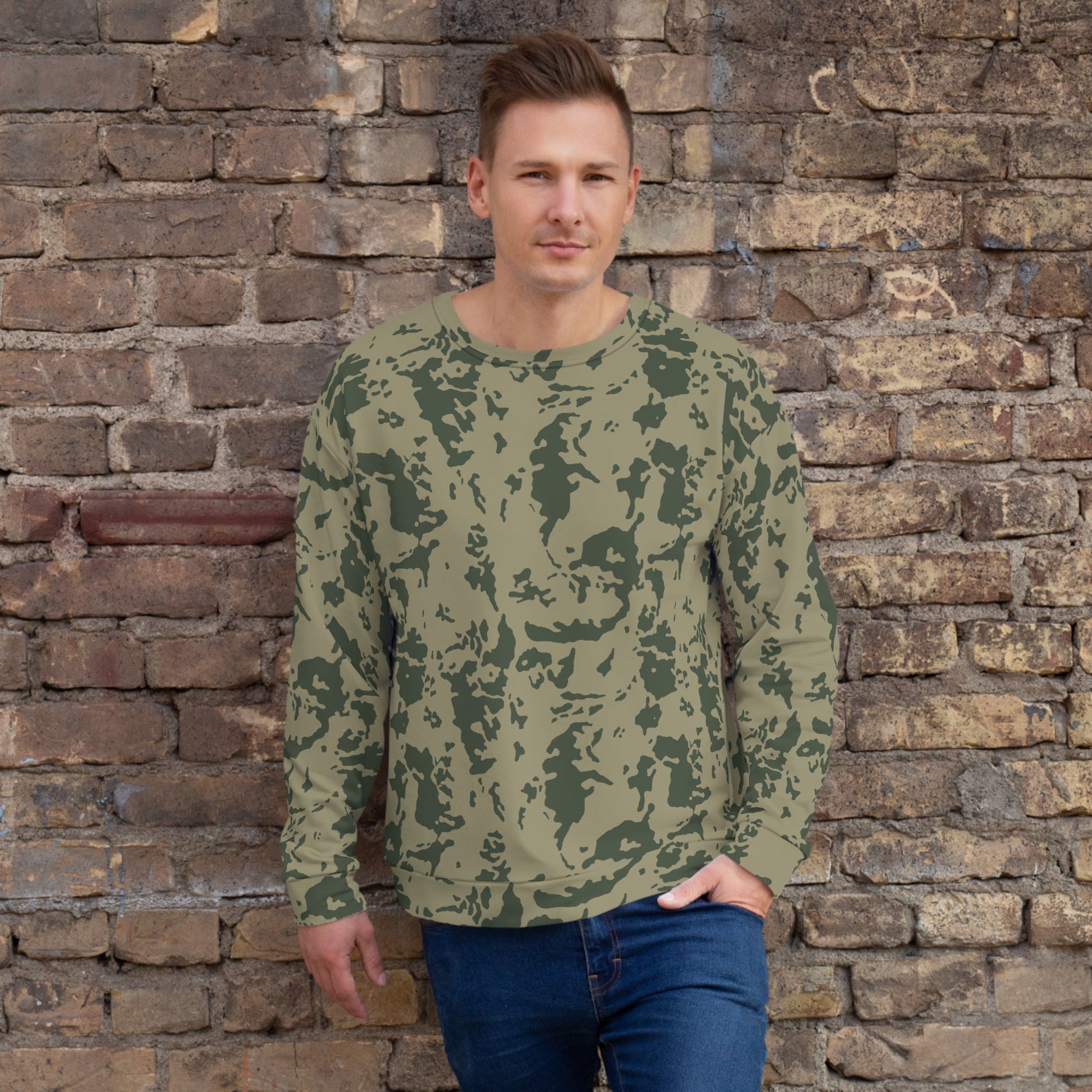 Russian Bicolor Woodland CAMO Unisex Sweatshirt - XS - Sweatshirts