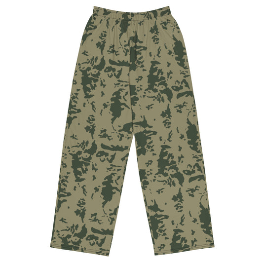 Russian Bicolor Woodland CAMO unisex wide-leg pants - 2XS - Wide-leg Pants