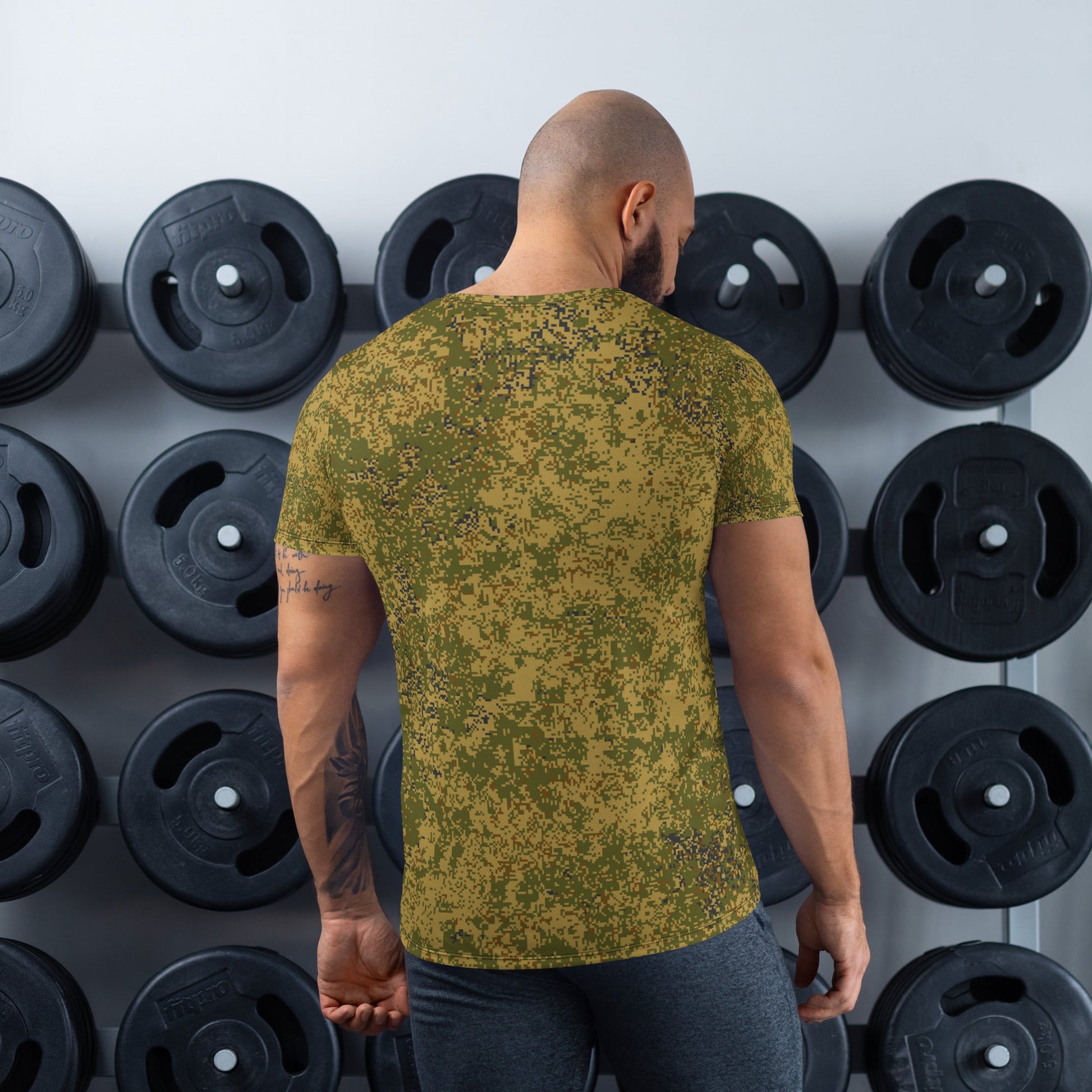 Russian Digital EMR Arid CAMO Mens Athletic T-shirt - T-Shirts