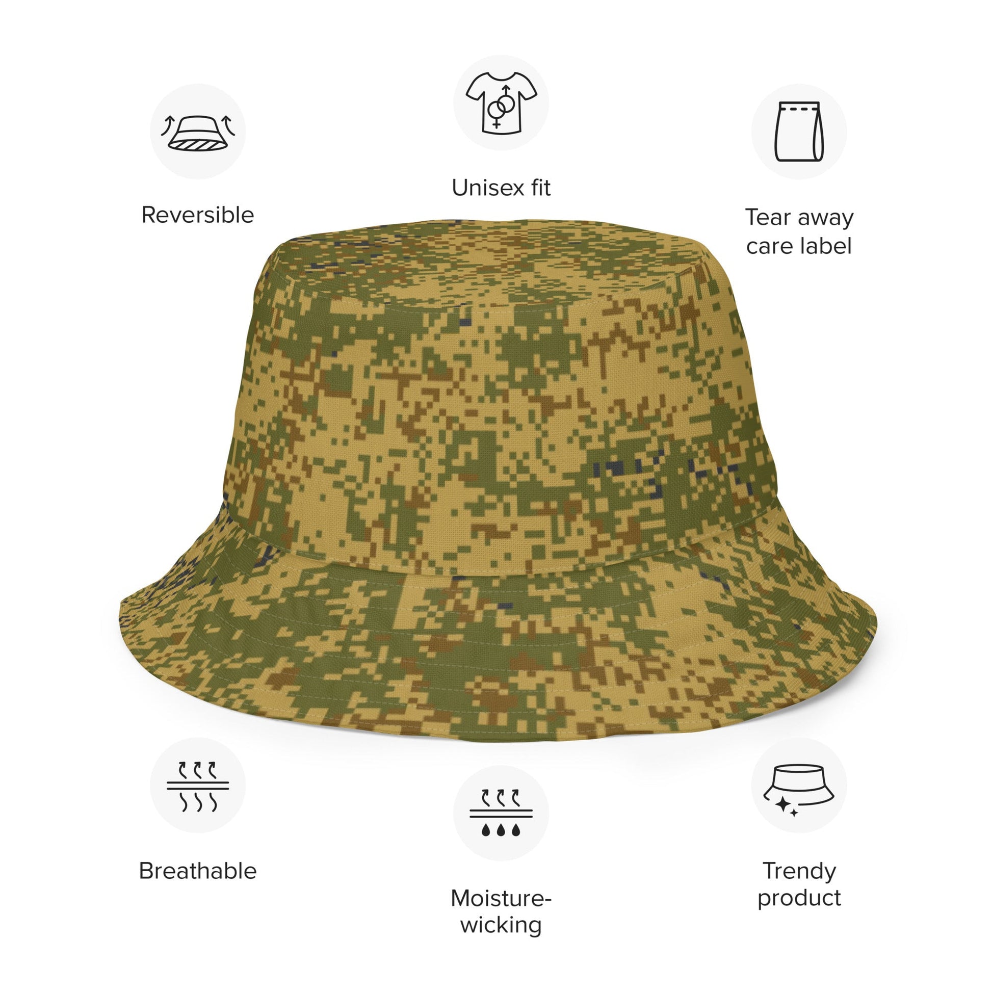 Russian Digital EMR Arid CAMO Reversible bucket hat - Bucket Hats