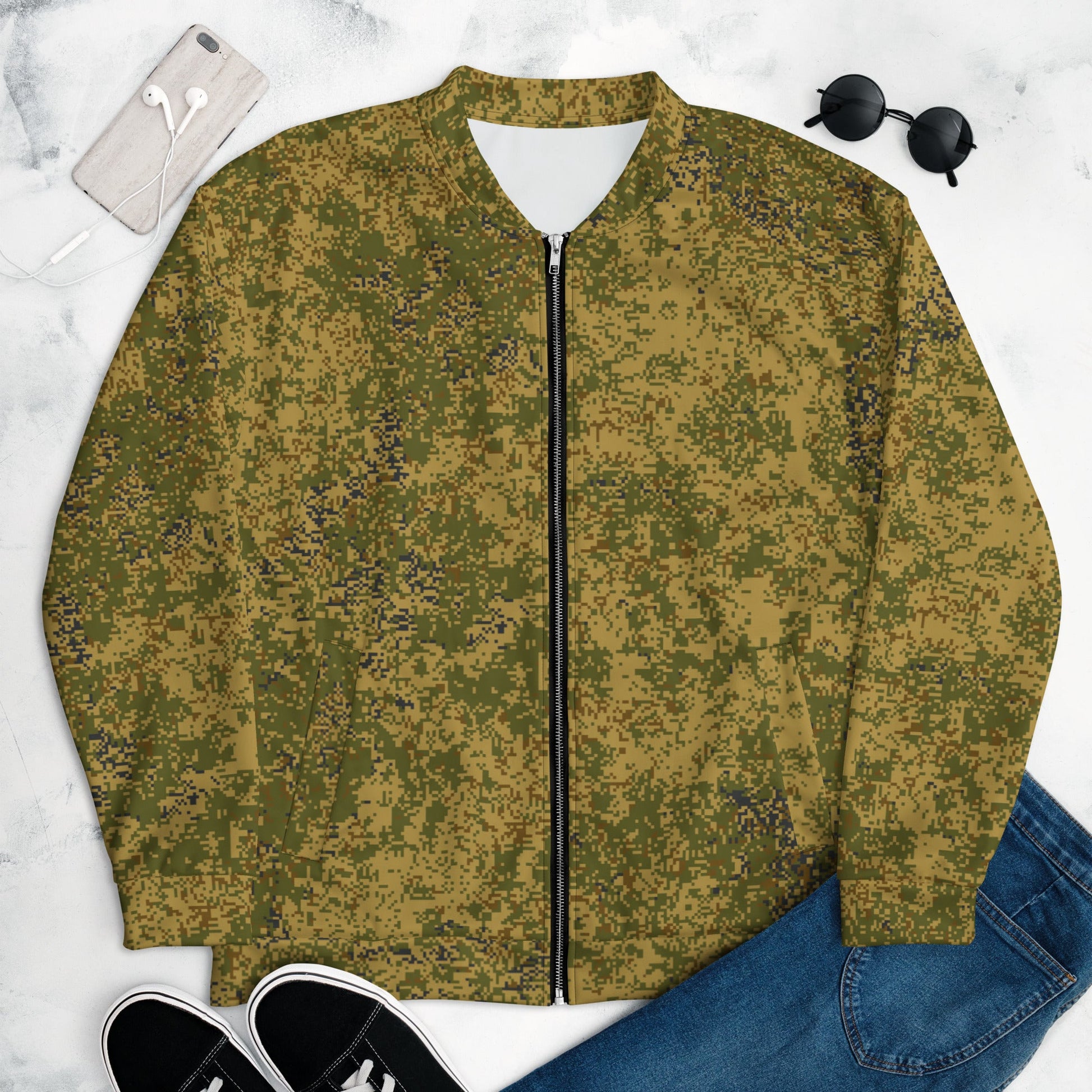 Russian Digital EMR Arid CAMO Unisex Bomber Jacket - XS - Jackets