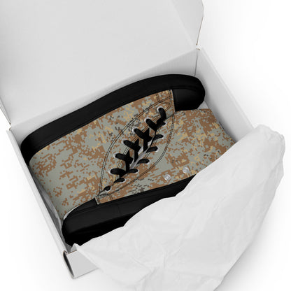 Russian Digital EMR Desert CAMO Mens high top canvas shoes - High Top Canvas Shoes