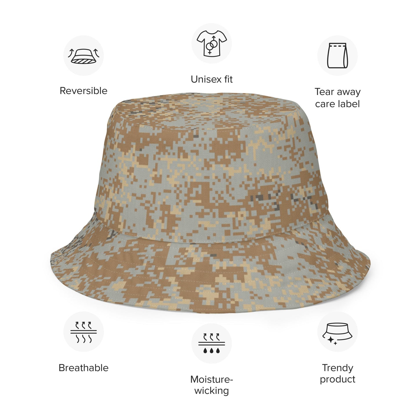 Russian Digital EMR Desert CAMO Reversible Bucket Hat
