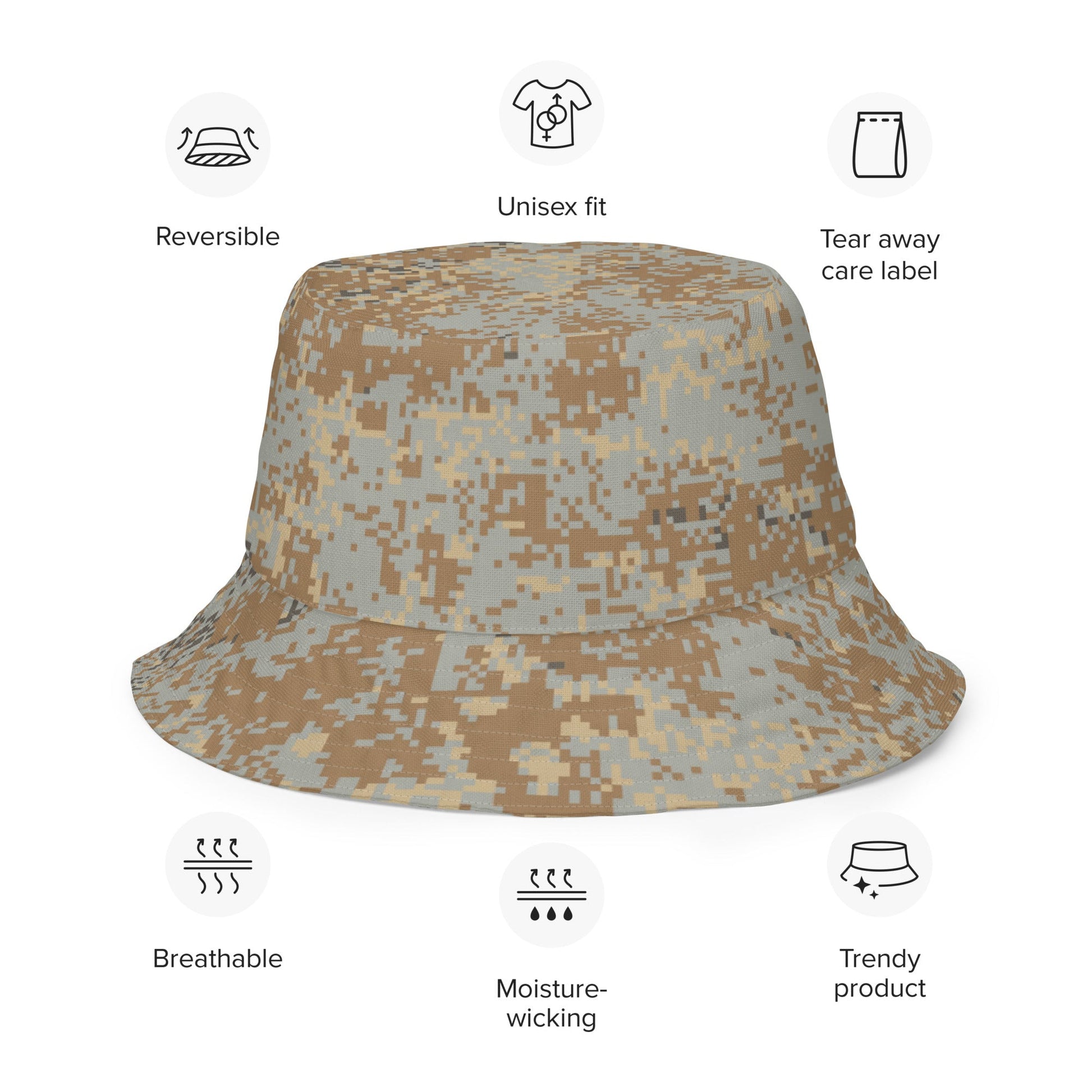 Russian Digital EMR Desert CAMO Reversible Bucket Hat