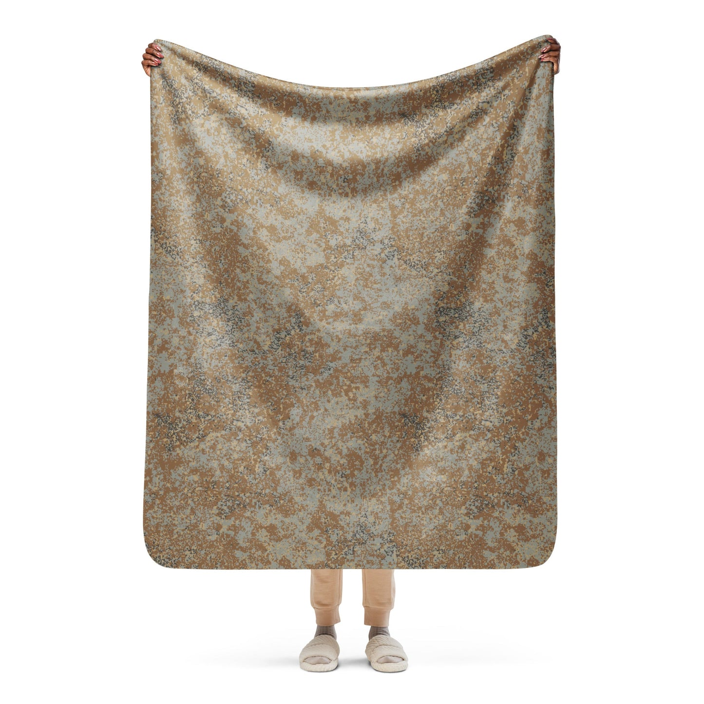 Russian Digital EMR Desert CAMO Sherpa blanket - 50″×60″ - Blankets
