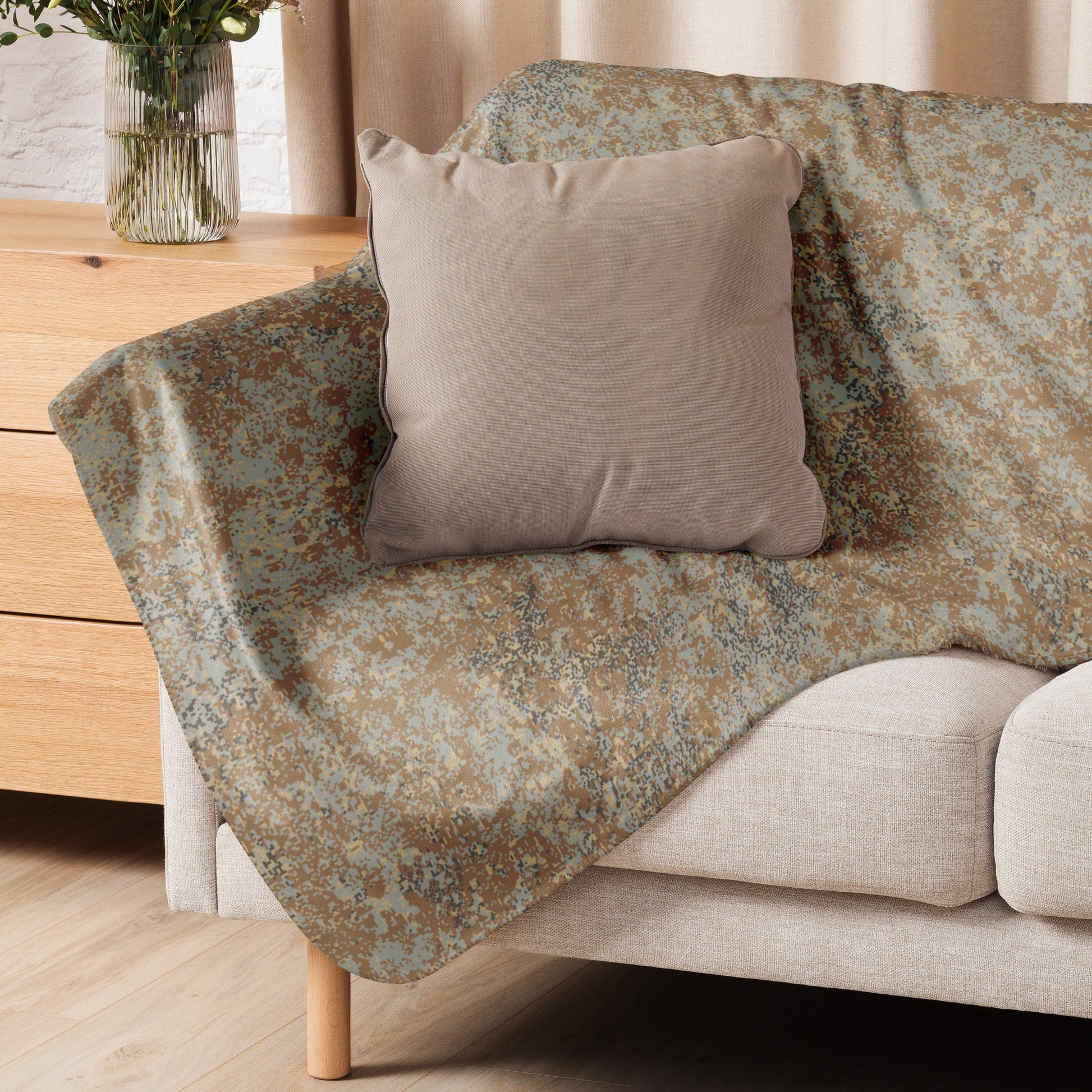 Russian Digital EMR Desert CAMO Sherpa blanket - Blankets