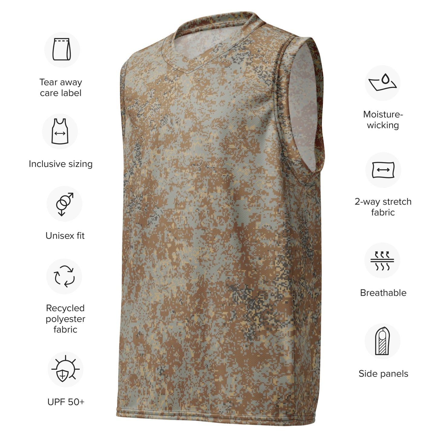 Russian Digital EMR Desert CAMO unisex basketball jersey - Basketball Jerseys