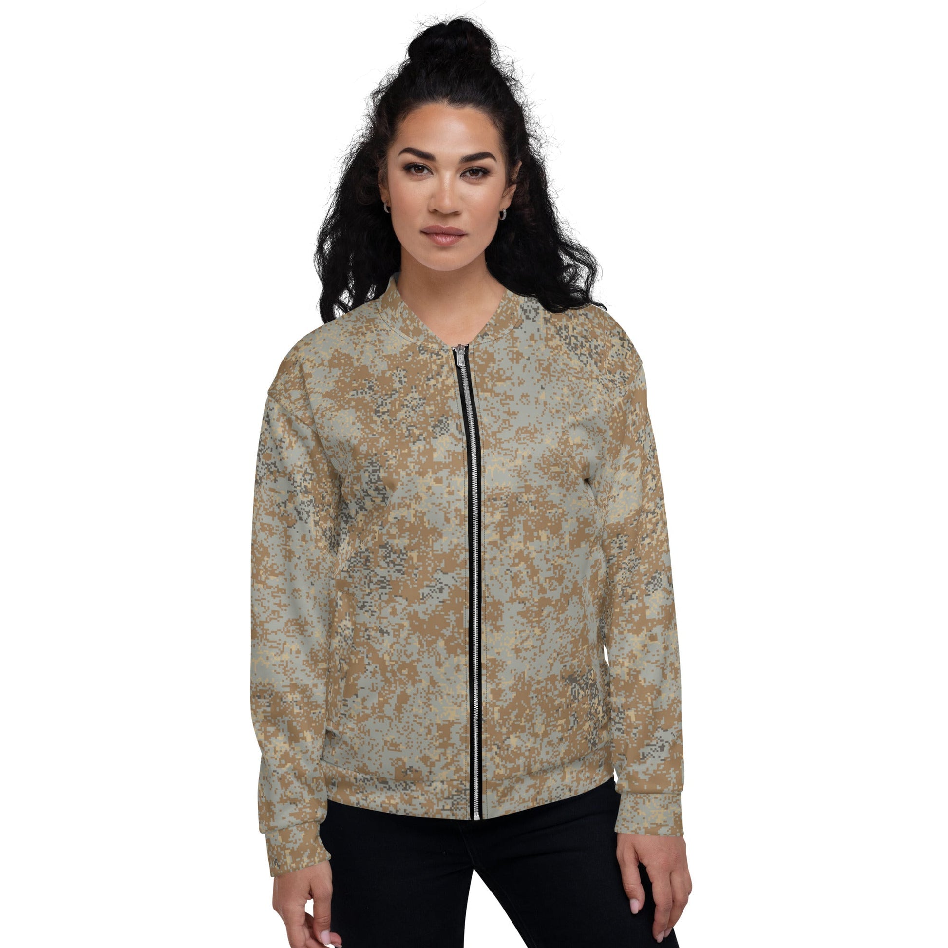 Russian Digital EMR Desert CAMO Unisex Bomber Jacket - Jackets