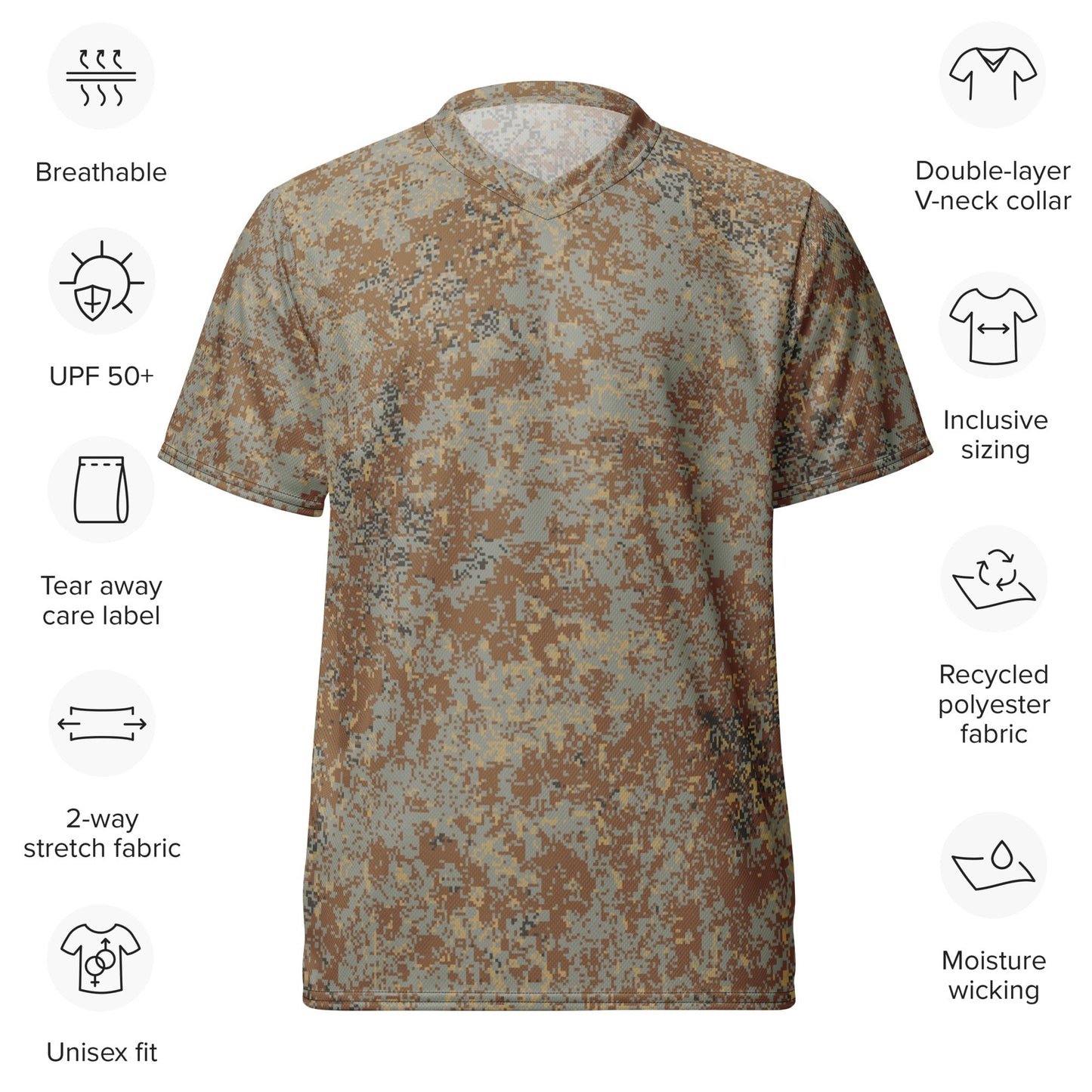 Russian Digital EMR Desert CAMO unisex sports jersey - Sports Jerseys