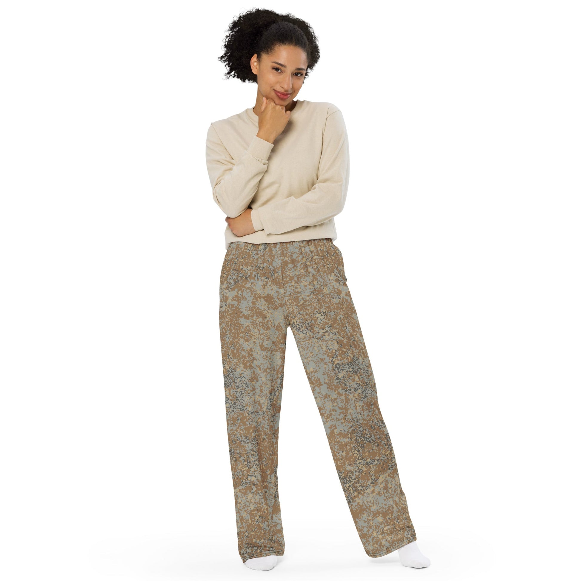 Russian Digital EMR Desert CAMO unisex wide-leg pants - Wide-leg Pants