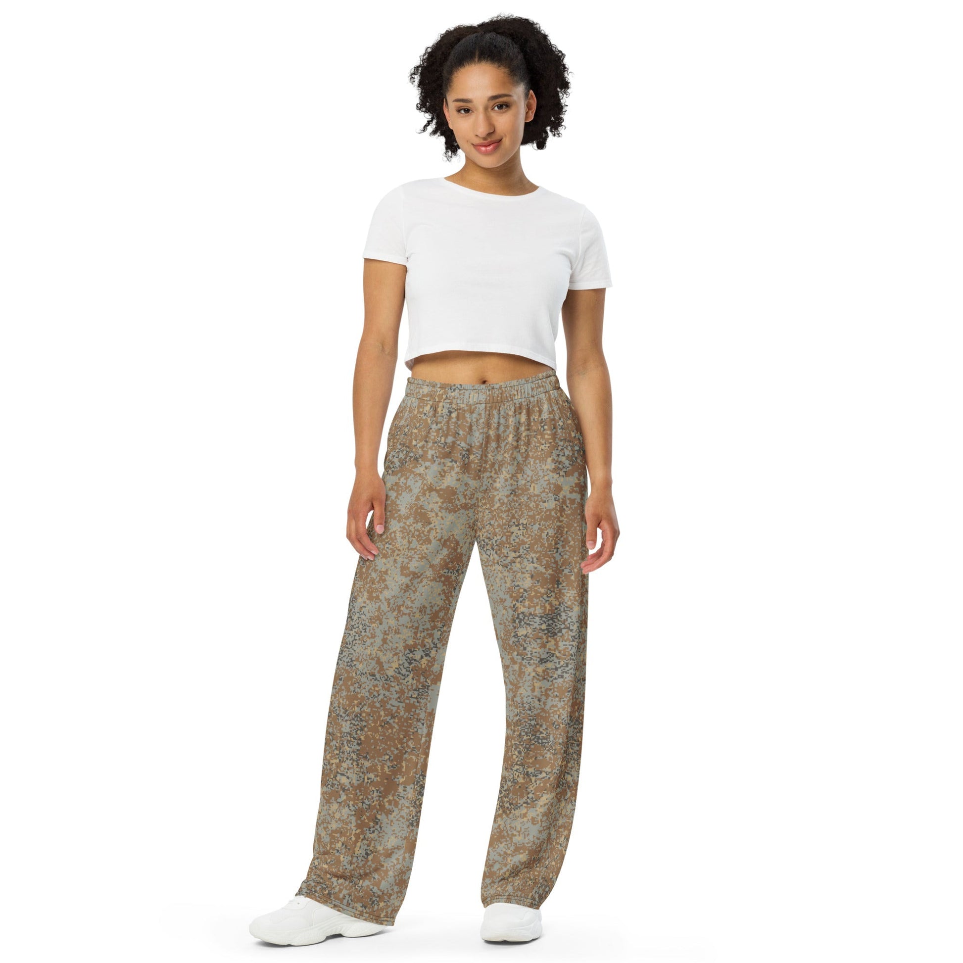 Russian Digital EMR Desert CAMO unisex wide-leg pants - Wide-leg Pants