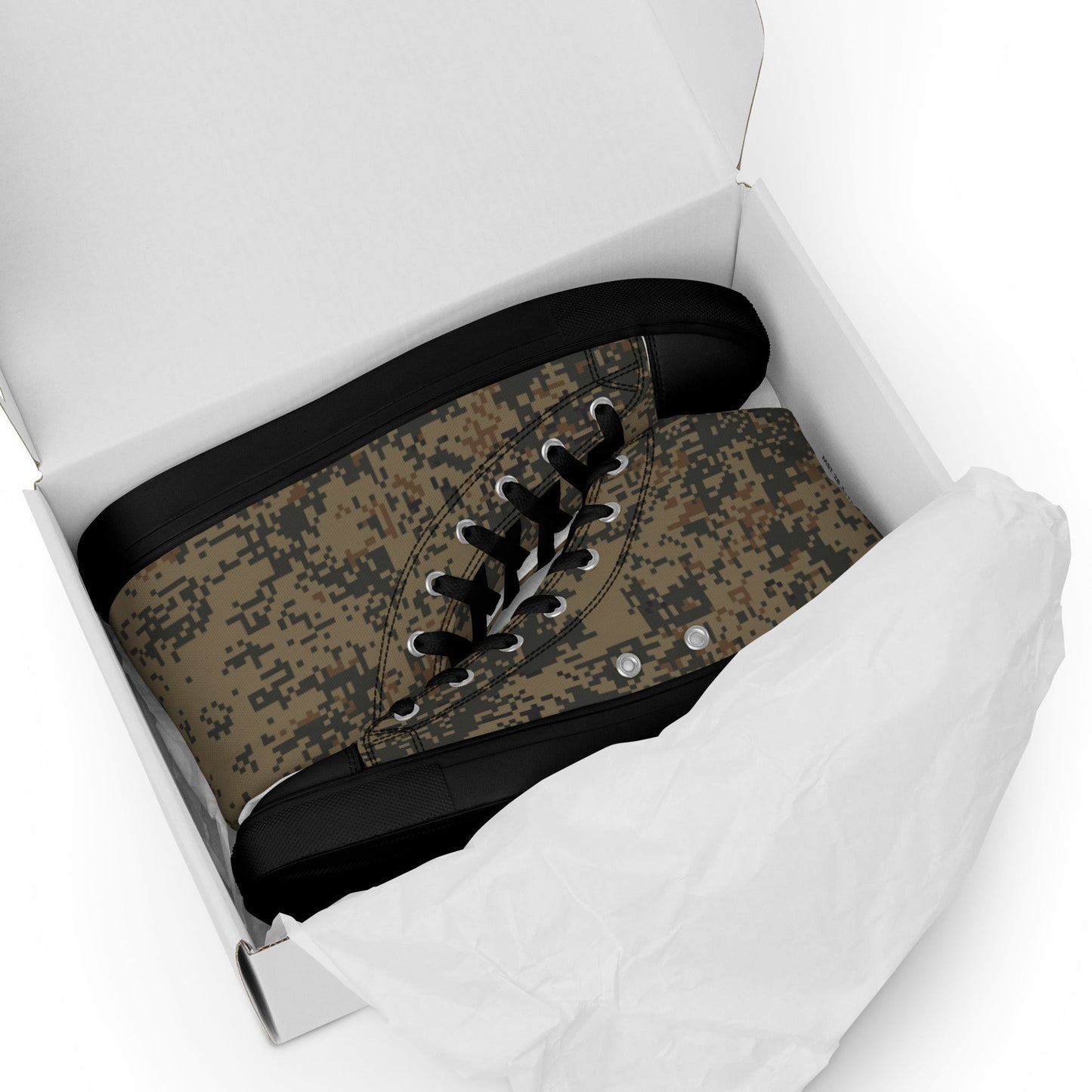 Russian Digital EMR Mountain CAMO Mens High-Top Canvas Shoes