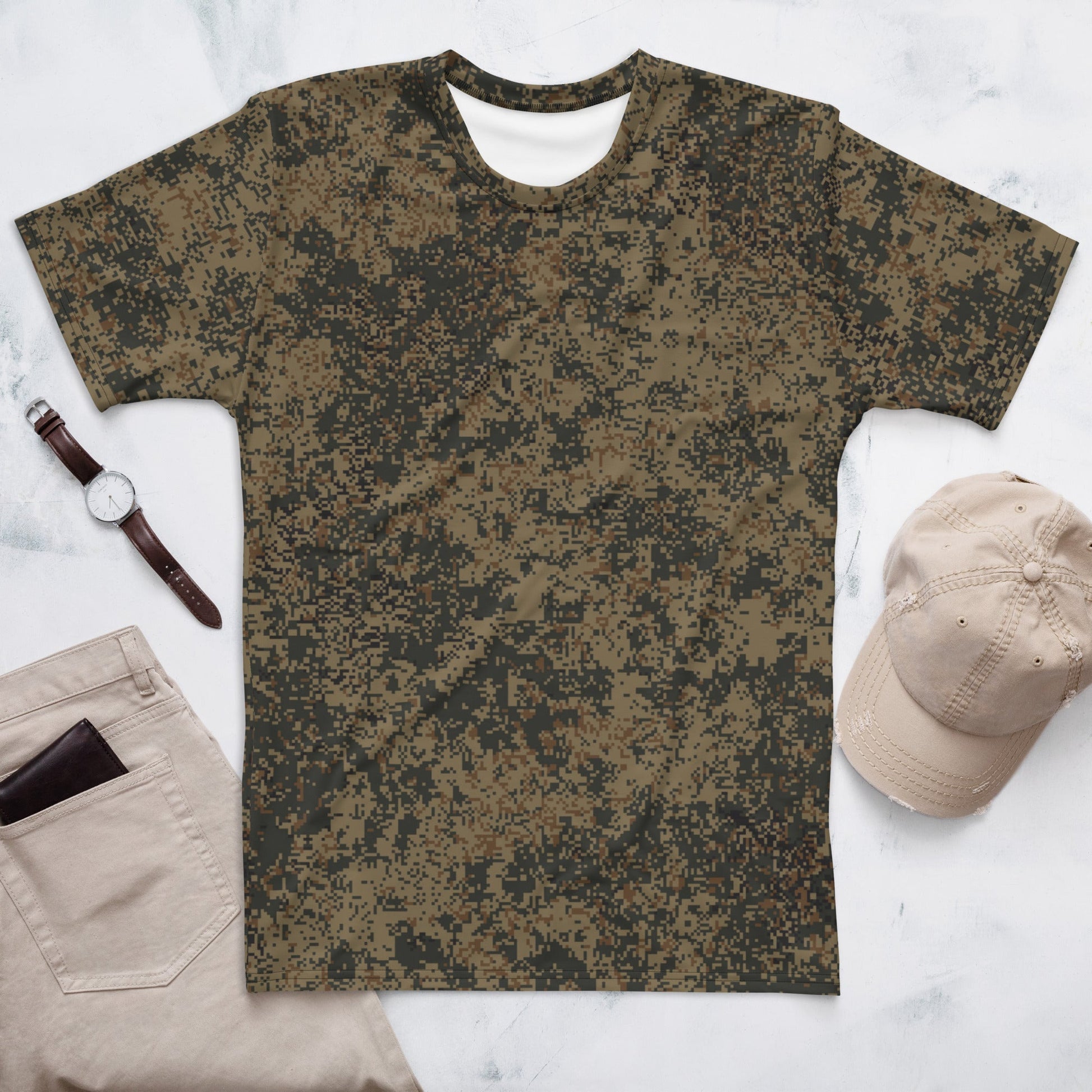 Russian Digital EMR Mountain CAMO Mens T-Shirt - XS
