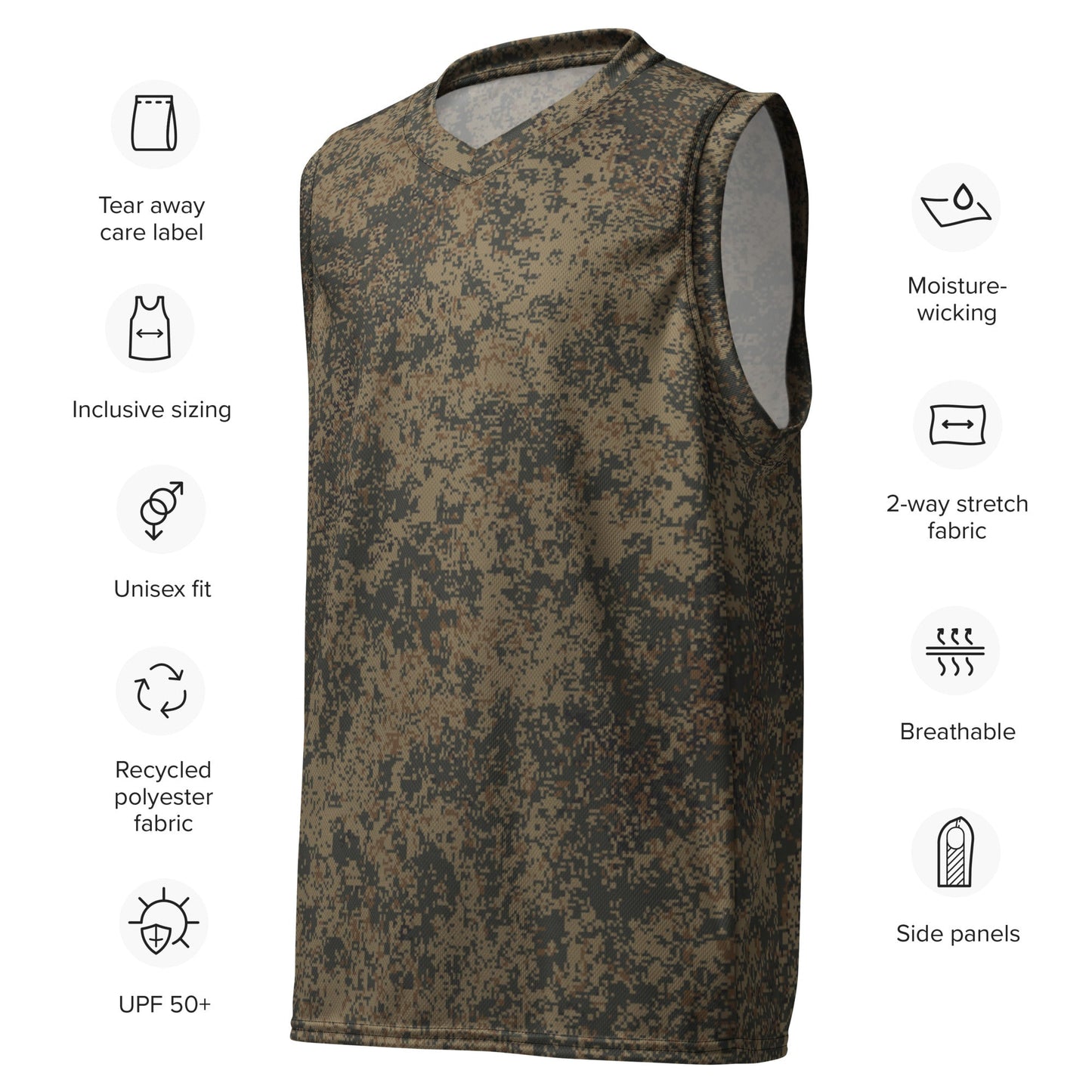 Russian Digital EMR Mountain CAMO Unisex Basketball Jersey