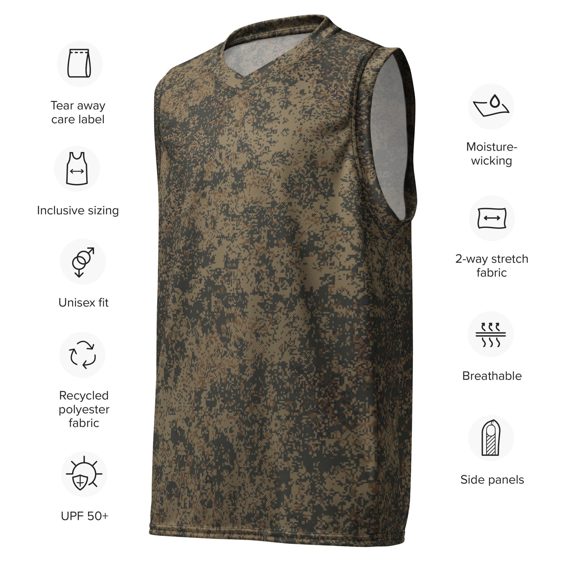 Russian Digital EMR Mountain CAMO Unisex Basketball Jersey