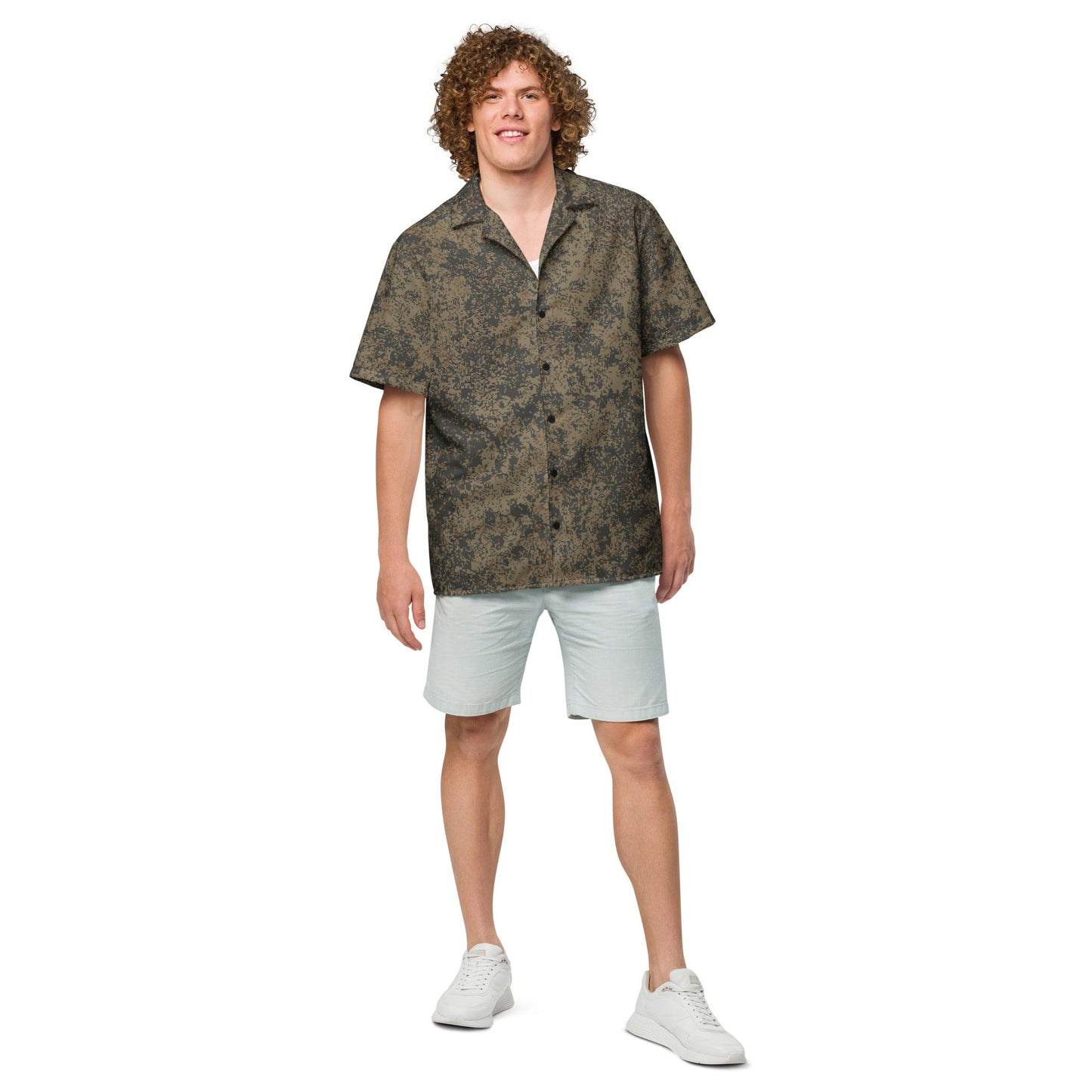 Russian Digital EMR Mountain CAMO Unisex Short-Sleeve Button Shirt