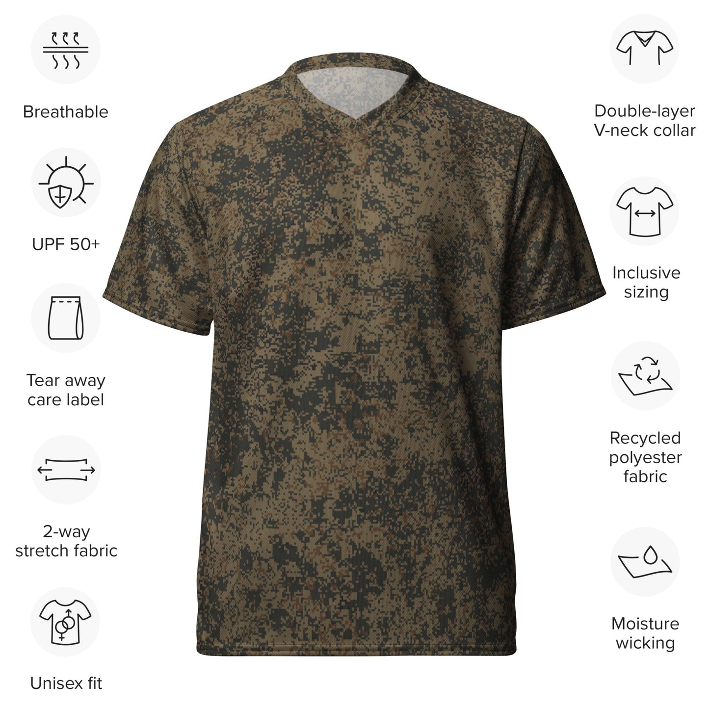 Russian Digital EMR Mountain CAMO Unisex Sports Jersey