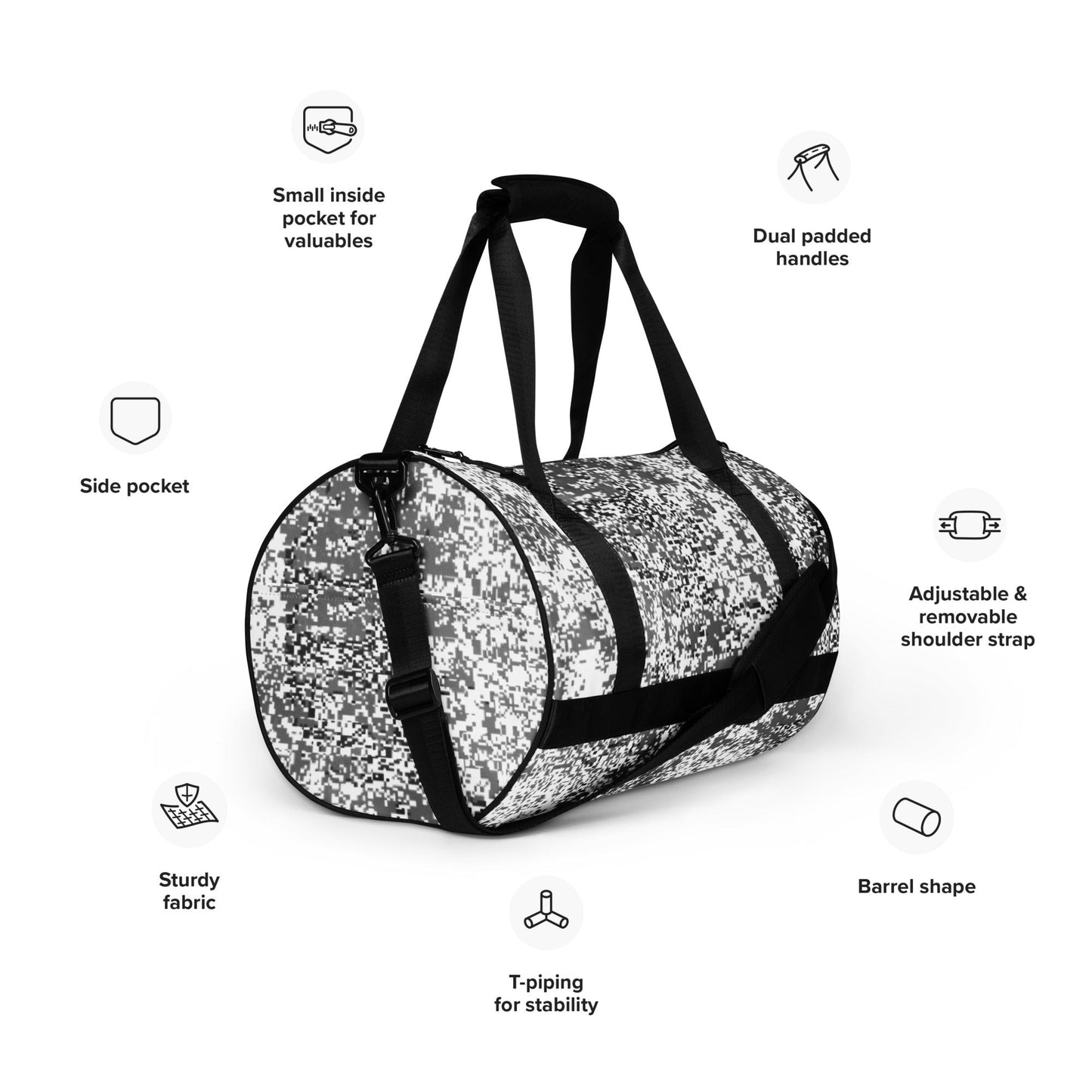 Russian Digital EMR Snow CAMO gym bag - Gym Bags