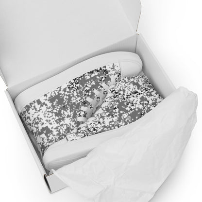 Russian Digital EMR Snow CAMO Mens high top canvas shoes - High Top Canvas Shoes