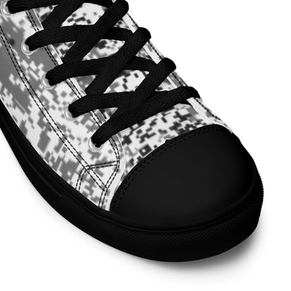 Russian Digital EMR Snow CAMO Mens high top canvas shoes - High Top Canvas Shoes
