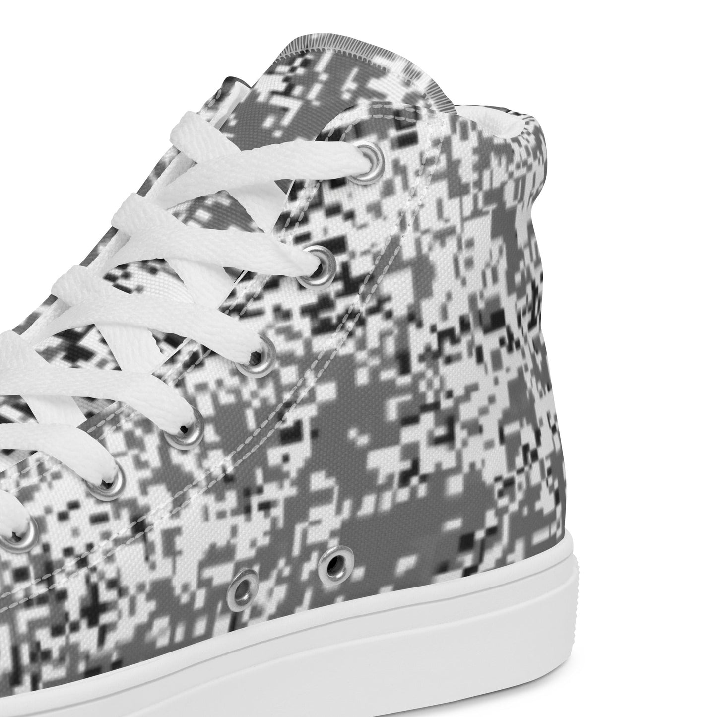 Russian Digital EMR Snow CAMO Mens high top canvas shoes - High Top Canvas Shoes