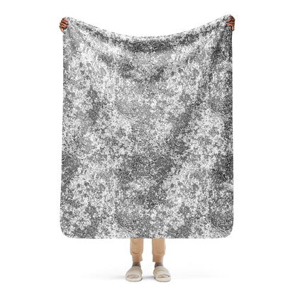 Russian Digital EMR Snow CAMO Sherpa blanket - 50″×60″ - Blankets