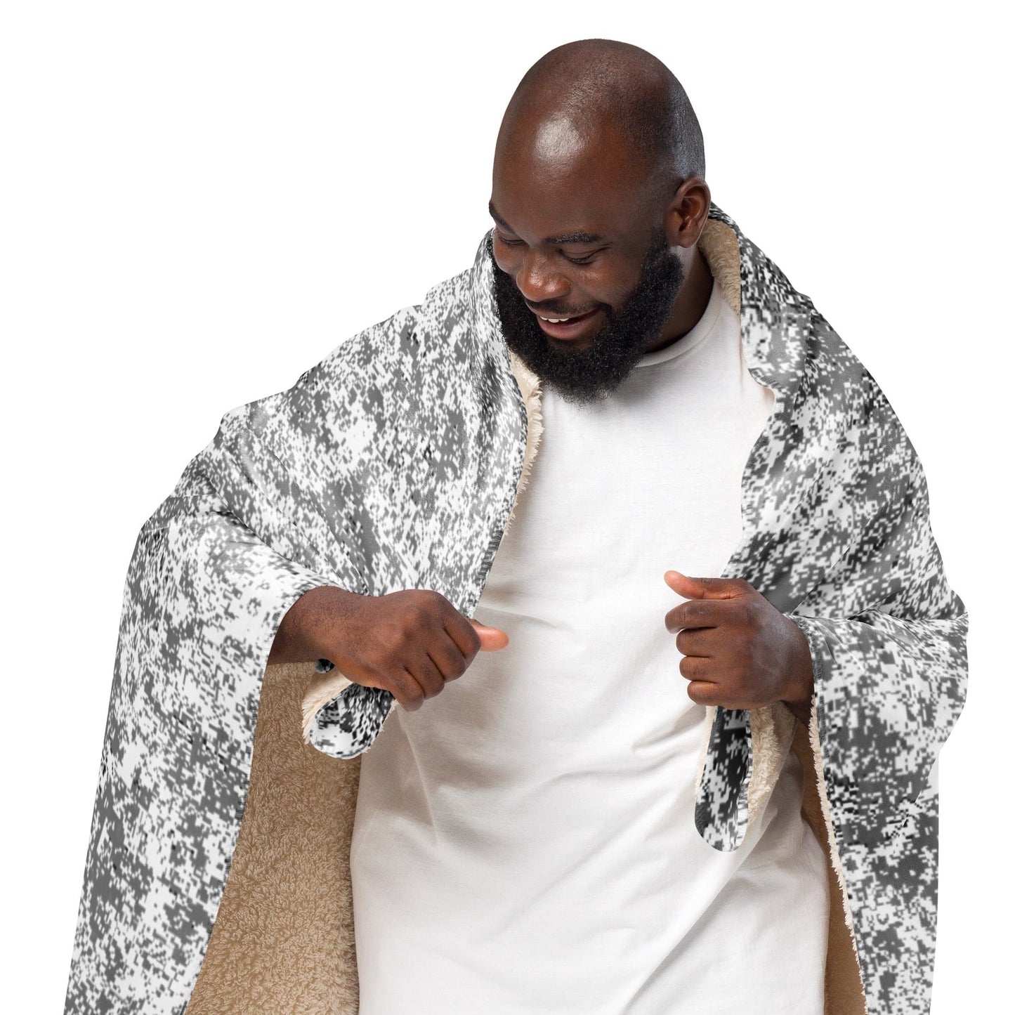 Russian Digital EMR Snow CAMO Sherpa blanket - Blankets