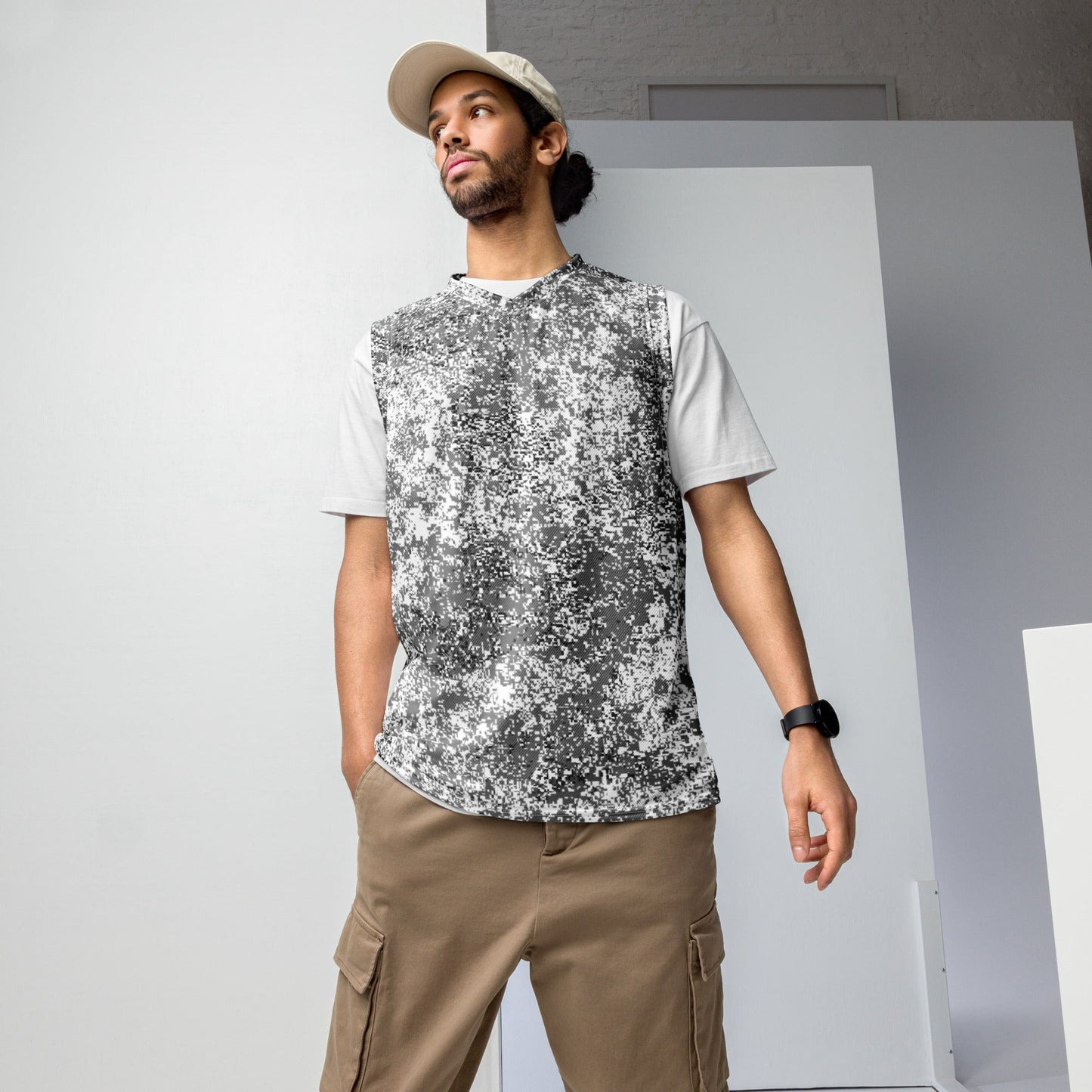 Russian Digital EMR Snow CAMO unisex basketball jersey - 2XS - Basketball Jerseys