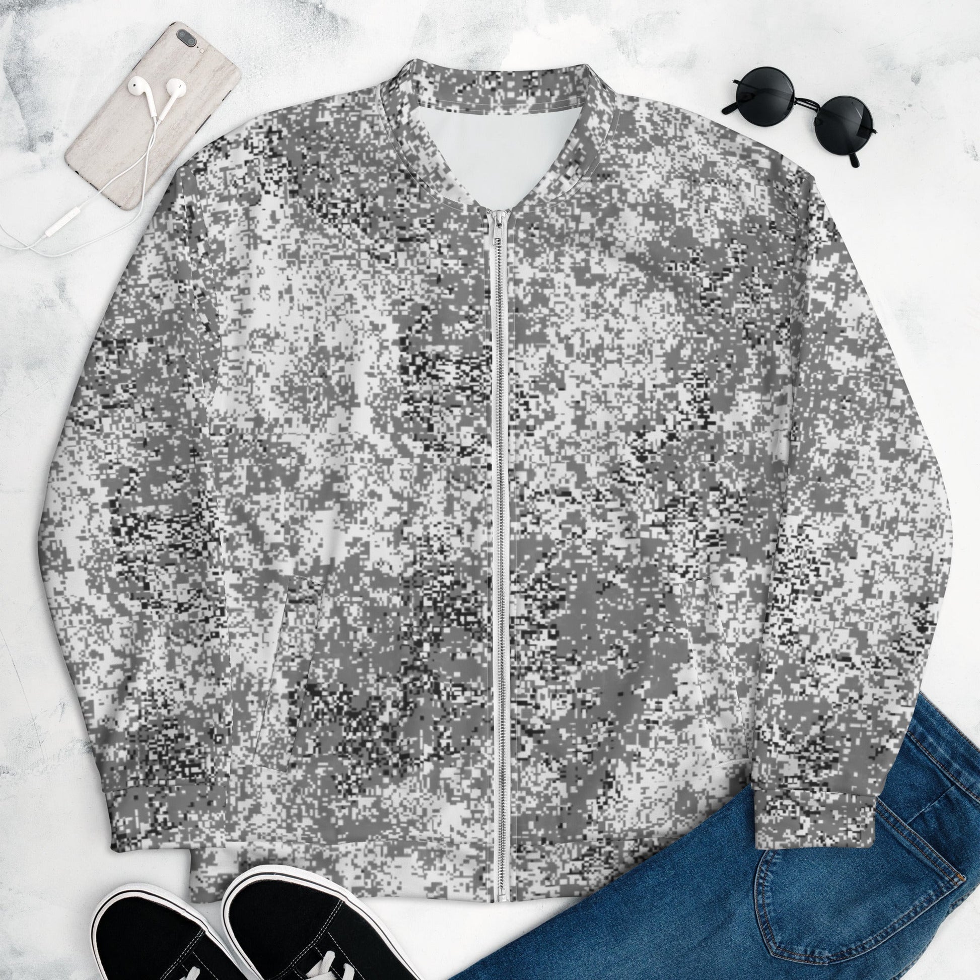 Russian Digital EMR Snow CAMO Unisex Bomber Jacket - XS - Jackets