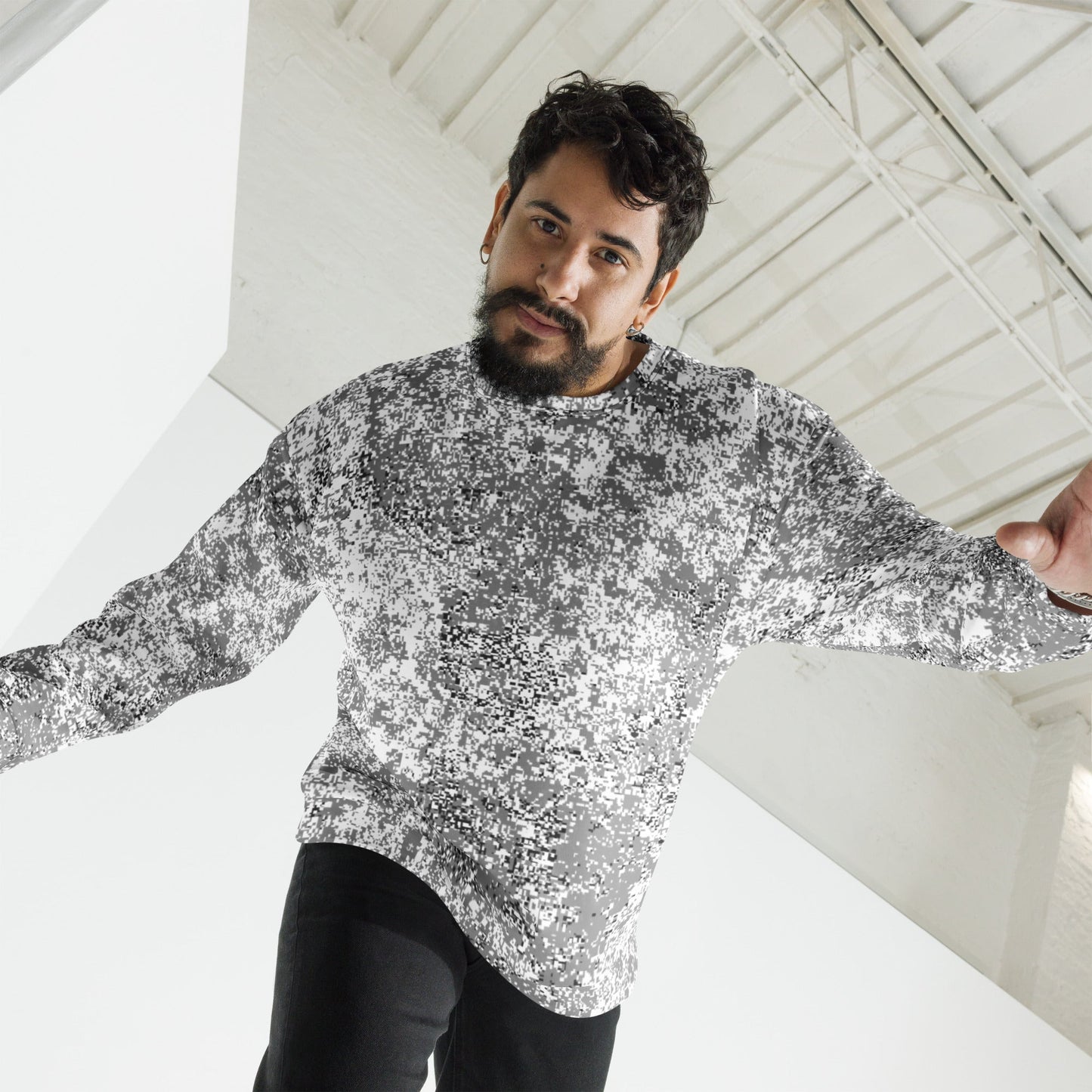 Russian Digital EMR Snow CAMO Unisex Sweatshirt - Sweatshirts